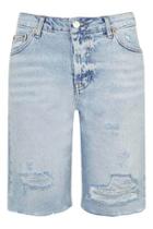 Topshop Moto Denim Long Line Short