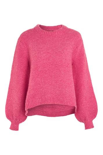 Topshop Textured Balloon Sleeve Jumper