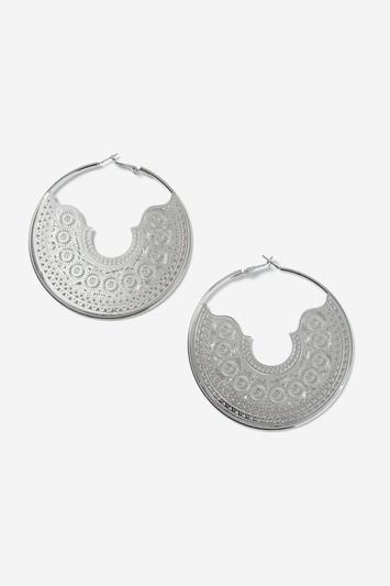 Topshop Filigree Cut Out Hoop Earrings