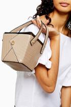 Topshop Crush Stone Crocodile Bucket Bag