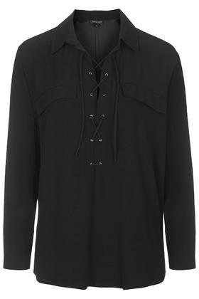 Topshop Tie-up Pocket Shirt