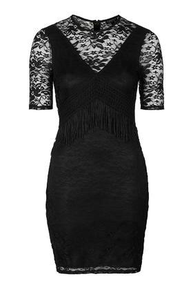 Topshop Lace Fringe Dress
