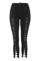 Topshop Tall Front Lace Jamie Jeans
