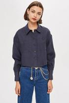 Topshop Raw Edge Long Sleeve Shirt