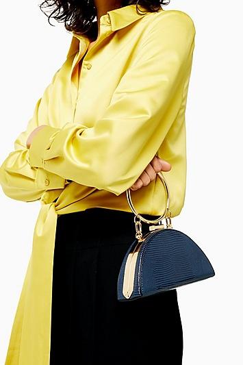 Topshop Gabs Blue Half Moon Grab Bag