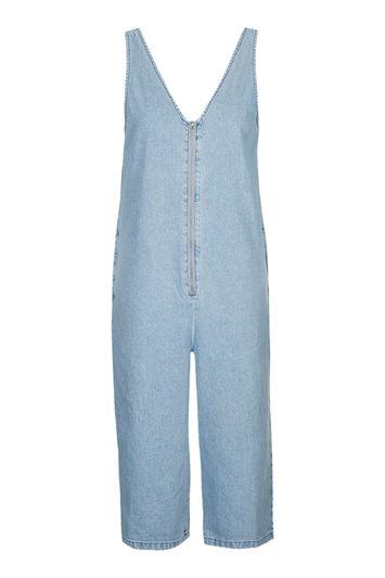 Topshop Moto Wide Leg Cullote Jumpsuit