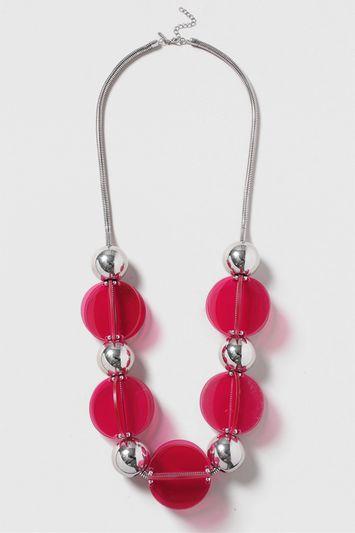 Topshop Statement Resin Ball Necklace