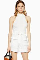 Topshop Ivory Utility Shorts