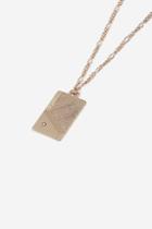 Topshop *etched Star Tag Necklace