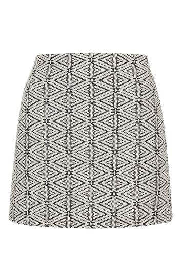 Topshop Triangle Jacquard A-line Skirt