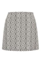 Topshop Triangle Jacquard A-line Skirt
