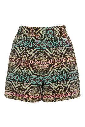 Topshop Tall Jacquard High Waist Shorts