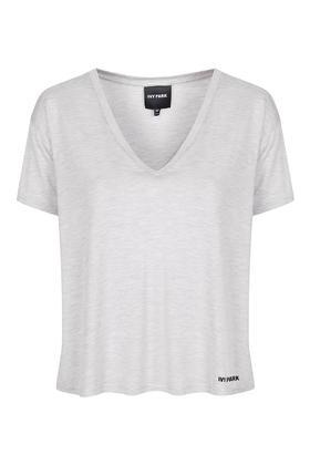 Topshop Oversized V-neck Tee By Ivy Park
