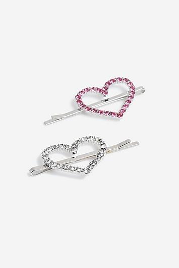 Topshop *heart Hair Slide Clip Pack