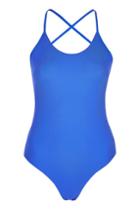 Topshop Petite Slinky Ribbed Swimsuit