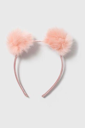 Topshop Fluffy Pom Pom Ears Headband