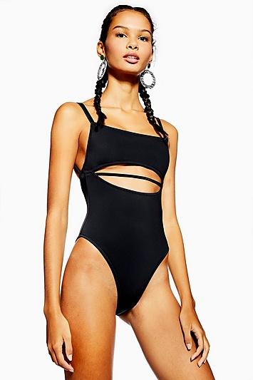Topshop Split Middle Neoprene Swimsuit