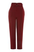 Topshop Belted Paperwaist Peg Trousers