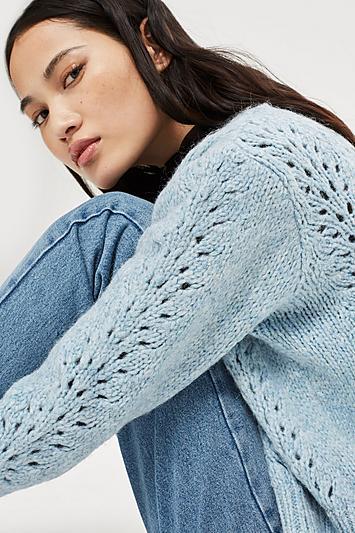 Topshop Petite Pointelle Cardigan