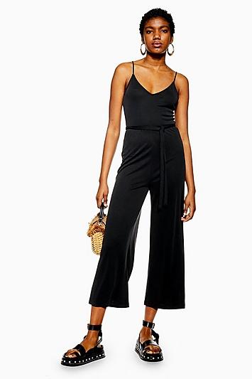 Topshop Strappy Wide Leg Jumpsuit