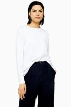 *white Long Sleeve T-shirt By Topshop Boutique