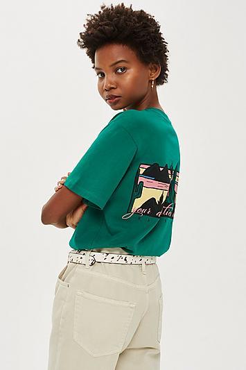 Topshop Tall Wanderlust Cactus T-shirt
