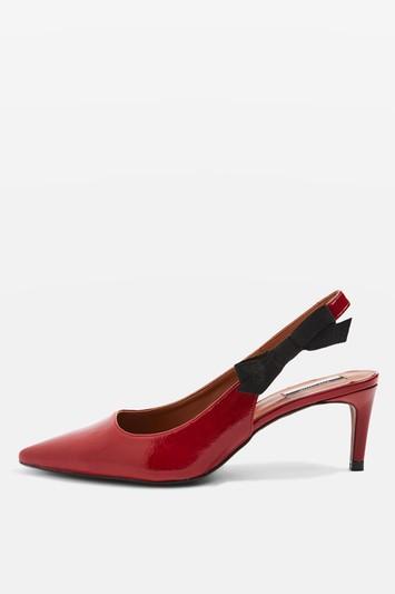 Topshop Jump Slingback Bow Kitten Heels