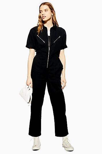 Topshop Short Sleeve Zip Boiler Suit