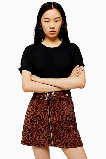 Topshop Tall Black Raw Hem T-shirt