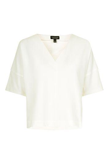 Topshop Scuba Seam V Neck Tee