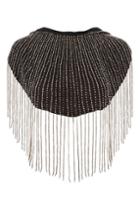 Topshop Hooded Beaded Cape