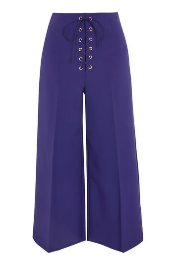 Topshop Lace Up Crop Wide