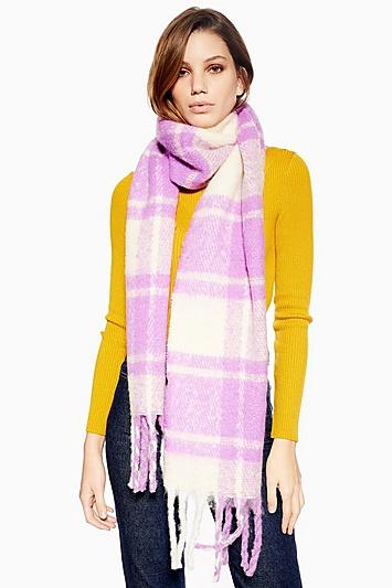 Topshop Plaid Bright Scarf