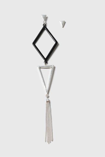 Topshop Triangle Mismatch Drop Earring
