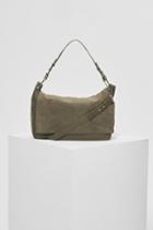 Topshop Leather Suede Flap Hobo Bag