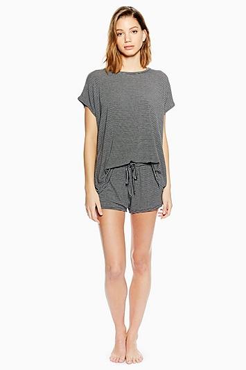 Topshop Jersey Striped Shorts