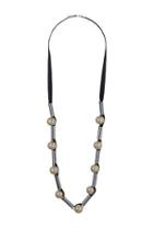 Topshop Long Pearl Tube Rope Necklace