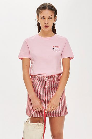 Topshop Hollywood Embroidered T-shirt