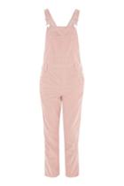 Topshop Moto Pink Cord Slim Leg Dungarees