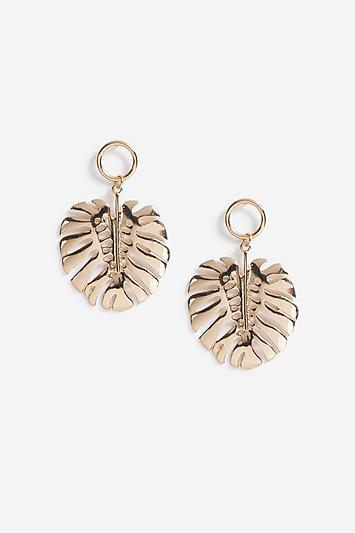 Topshop *statement Leaf Drop Earrings