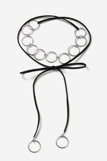Topshop Link Tie-up Choker Necklace