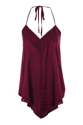 Topshop Lace Trim Top By Band Of Gypsies