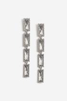 Topshop Crystal Baguette Drop Earrings