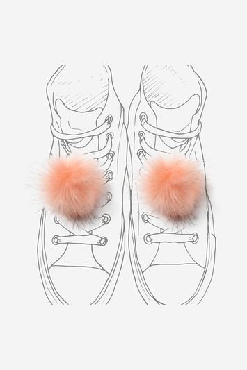 Topshop Fluffy Pompom Lace Shoe Clips