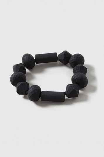 Topshop Black Rubber Shape Bracelet