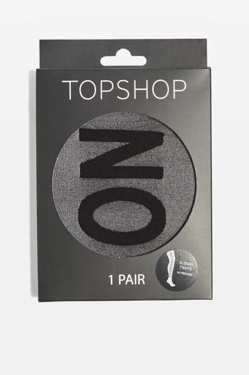 Topshop 'no Promises' Slogan Tights