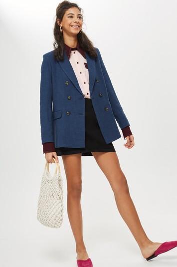 Topshop Petite Front Pocket A-line Skirt