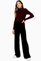 Topshop Black Knitted Ribbed Trousers