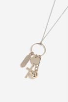 Topshop *multi Row Charm Dog Tag And Cross Necklace