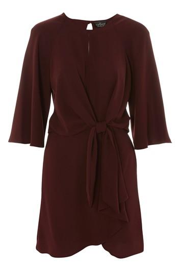 Topshop Tall Knot Front Wrap Dress